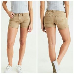American Eagle Mid-Rise Khaki Twill x Midi shorts